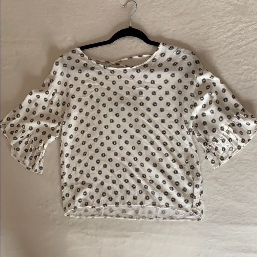 A black and white blouse